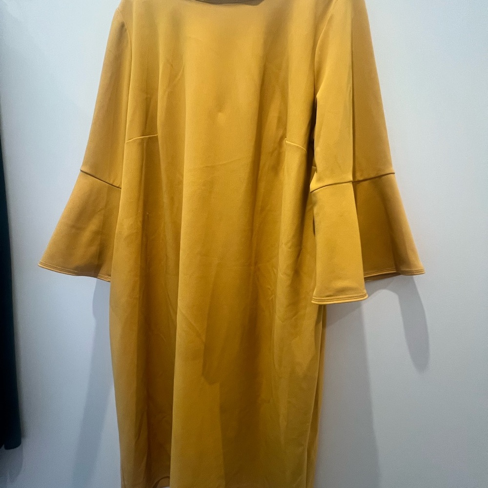 Calvin Klein Mustard Long Sleeve Dress